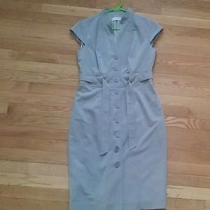 Calvin Klein Mandarin Collar Button-Up Dress